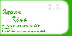 xaver kiss business card